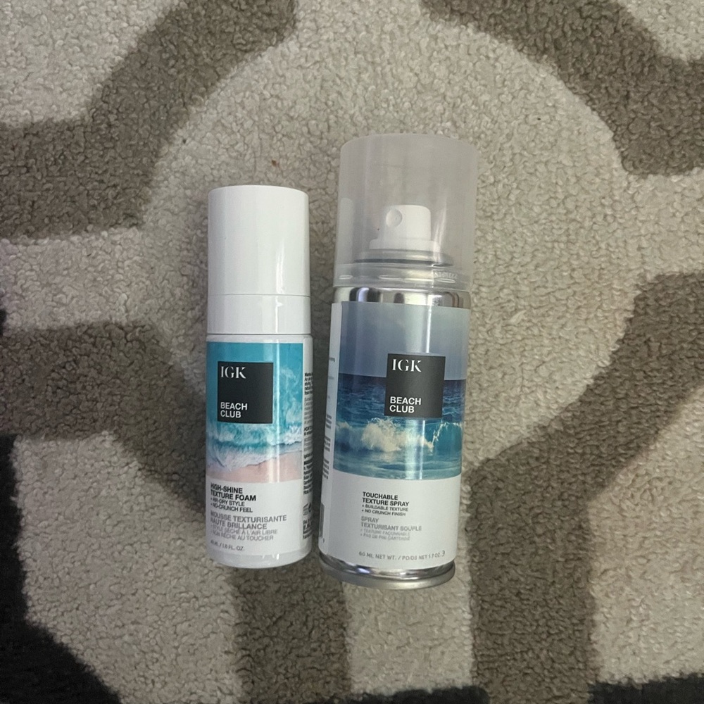 IGK Beach Club Texture Spray and Foam Set New travel size